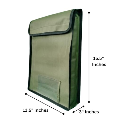 Image of Rexine Document File Folder (Mehendi Green)