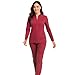 M&M SCRUBS Women's Ultra Soft Front Zip Warm-Up Scrub Jacket (Red, Small)