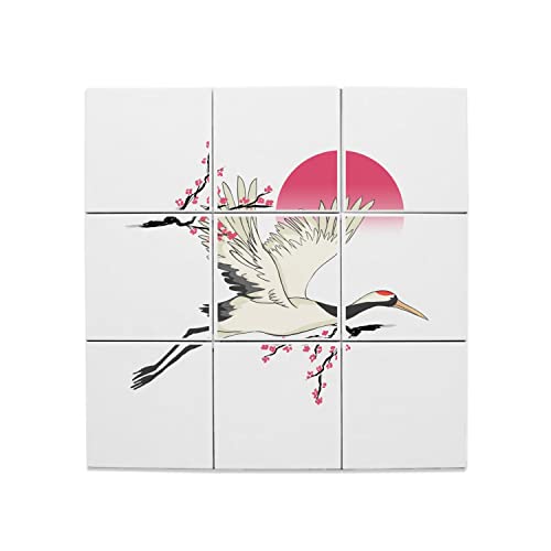 Carreaux céramique grue du Japon motif oiseau Asie céramique décorative haut de gamme