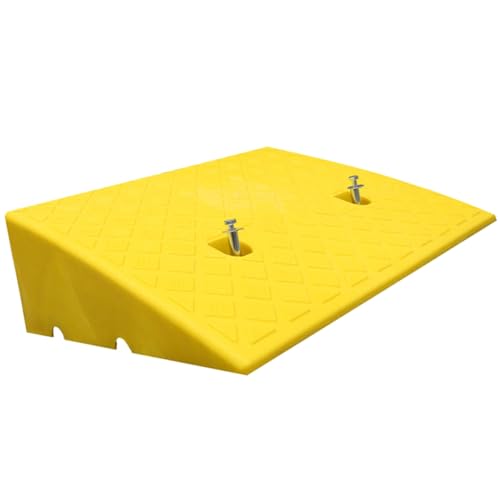 Rampa para cordón de acera de plástico amarillo 50x38x16cm miniatura 1