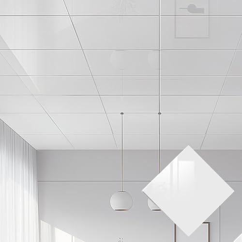 Piastrelle autoadesive per soffitto, 30 x 30 cm, impermeabili e resistenti all'olio, per fai da te e pannelli per boiserie 3D, 75 pezzi