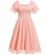 IDOPIP Women Puff Sleeve Boho Floral Corset Dress Summer Side Split Midi  Dress Elegant Tie Back Wedding Guest Dress Casual Beach Vacation Sun Dress  Formal Cocktail Party Outfit Pink 3XL at Amazon