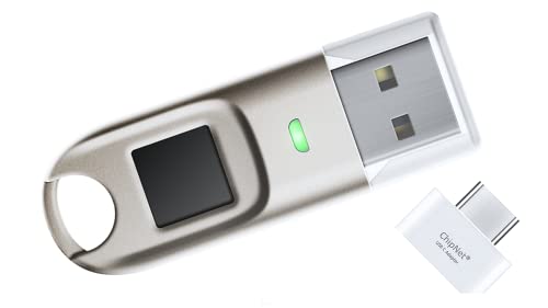 Llave FIDO2 y Certificado Digital ChipNet FIDO2 ID BioPass. Alta Seguridad protegida por Huella. Empresa Española con Asistencia Personal, Plata Metalizada Cover