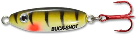 Northland Tackle BRUVS4-23 Buck-Shot Spoon Bait, CD, Green Perch, 1/4 oz