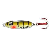 Northland Tackle BRUVS4-23 Buck-Shot Spoon Bait, CD, Green Perch, 1/4 oz