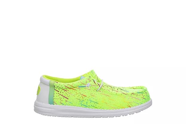 Lime Punch/White Wally Party Mesh by HEYDUDE shoes2