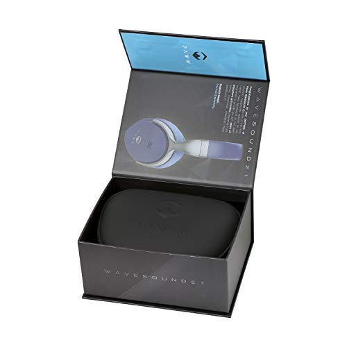 Paww Wavesound 2.1 Wireless Bluetooth 4.2 Over-The-Ear Foldable Headphones/Headset With Mic, Aptx Low Latency (34 Ms) Super Fast Audio For Tv, Pc Gaming, Wired Mode - Blue #TOP5