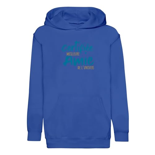Sweat à capuche enfant fille imprimé amitié vêtement automne chaud confortable