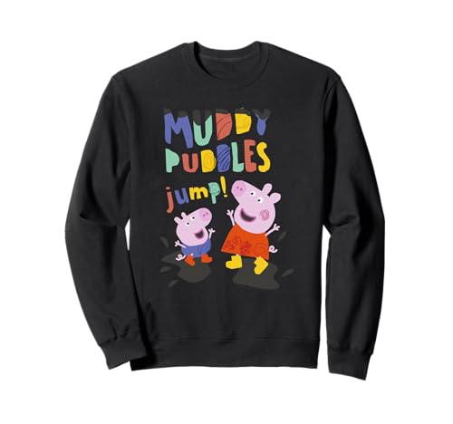 Sweat Peppa Pig Muddy Puddles Jump George pull rose à manches longues