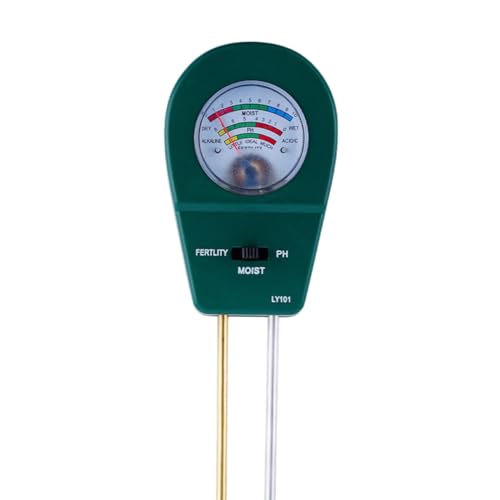 Mauedest Probador del Suelo Medidor de Humedad del Suelo Prueba de PH del Suelo Fertilidad Adecuada para el Cuidado del Césped del Jardín Plantas de Invernadero Verde