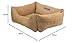 Trixie Hundebett Marley 60 x 50 cm in Ocker – eckiger Hundekorb für kleine Hunde - gemütliches Hundekörbchen mit hochwertigem Canvas Baumwollbezug - weich & waschbar - 37693