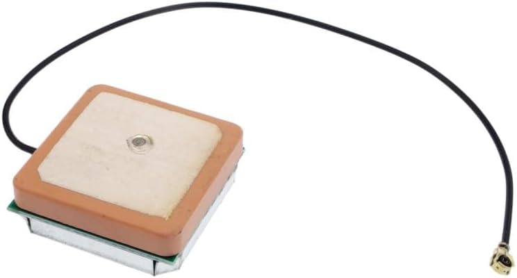 NBR Internal 28dB GPS Ceramic Chip Antenna with UFL (IPEX) Connector 1.13 Cable 10cm for Car, Bus, Vehicle- 1 pc.