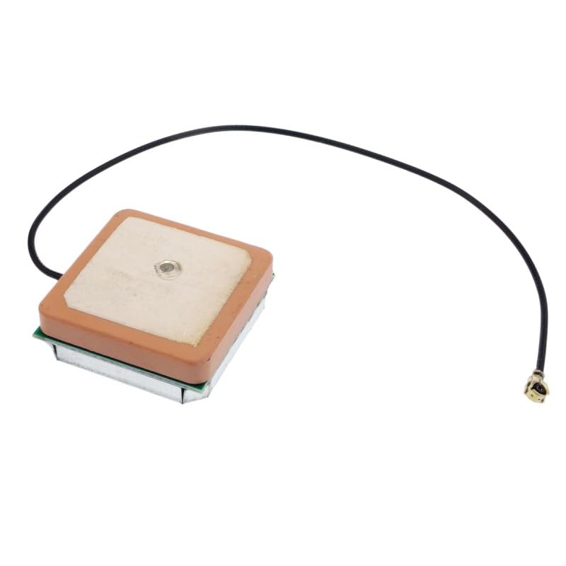 NBR Internal 28dB GPS Ceramic Chip Antenna with UFL (IPEX) Connector 1.13 Cable 10cm for Car, Bus, Vehicle- 1 pc.