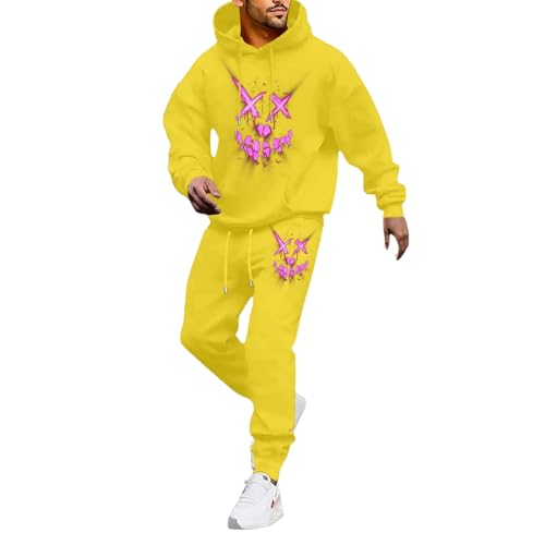 Sweat à capuche d'Halloween et pantalon de jogging abstrait pour homme