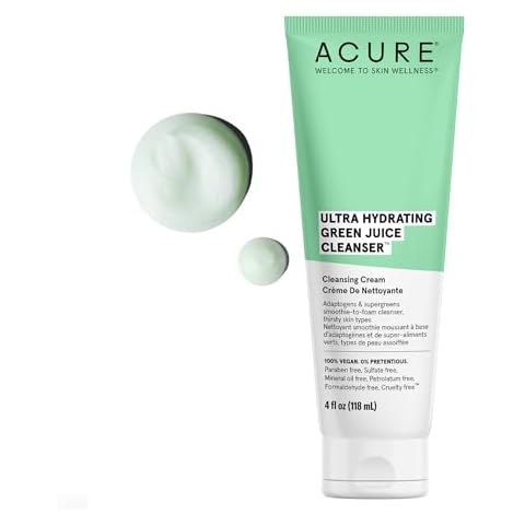 Acure Ultra Hydrating Green Juice Face Cleanser - Day & Night Facial Cleansing Foam, 4 fl oz Cover