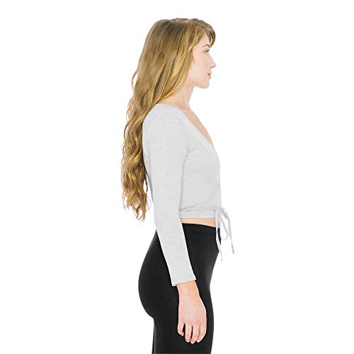 American Apparel Women's Cotton Spandex Julliard Long Sleeve Top, Heather Grey, Small #TOP3