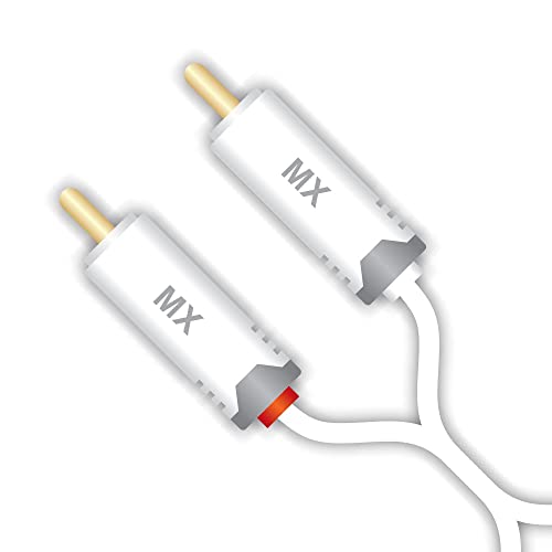 Image of MX RCA Cable 2RCA Male to 2RCA Stereo Audio Cable Gold Plated Adapter Dual Shielded for Home Theater Amplifier Hi-Fi System Car Sound Speaker PARENT (2 rca male / 2 rca male Y-splitter cable, 2M)