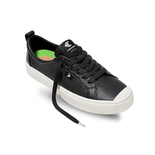 Image of Cariuma OCA Low Premium Leather Sneakers, Comfortable Shoes for Women, Lightweight & Sustainable, Versatile Casual Footwear with 100% Vegan Insoles, Rubber