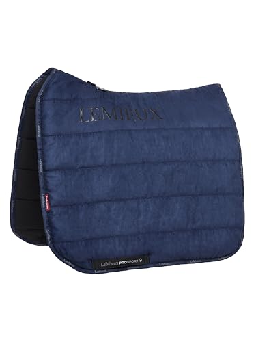 Tapis de selle Dressage LeMieux haut de gamme en coton marine Full