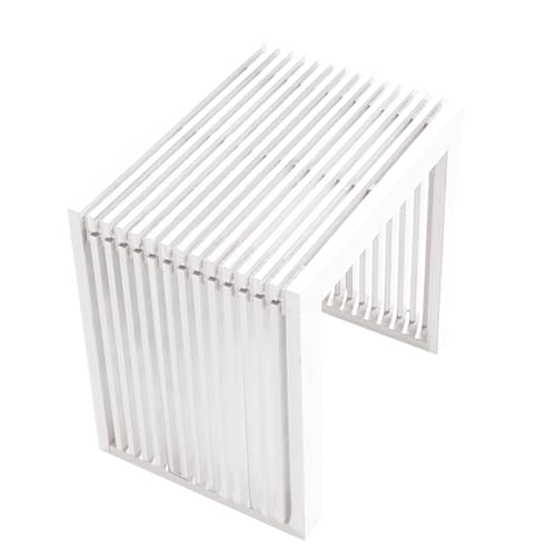Image of APRTAT Bamboo Dining Bench 17-Inch Indoor Wood Shoe Rack Bench for Entryway | Easy Assemble, Sturdy & Durable,Slatted Design,Versatile Everyday Seating,Living Room Hallway Bedroom Bathroom