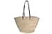Afrikan Bags - Bolso Capazo de Palma | Bolso de Palma de Base Oval con Asa Bandolera en Cuero Marrón - 55 x 17 x 35 cm