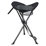 Portal Tall Folding Tripod Stool for Outdoor Camping Walking Hunting Hiking Fishing Travel, Support 225 lbs