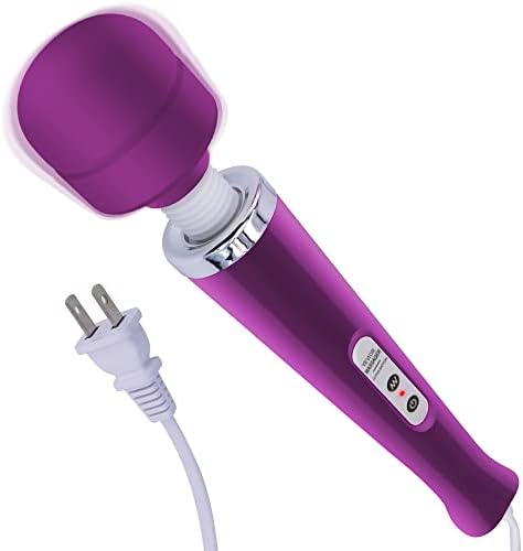 YEVIOR Wired Powerful Handheld Back Massager with 10 Pulse Settings, Personal Total Body Therapy Massager for Sports Recovery, Muscle Aches, Body Pain (Purple)