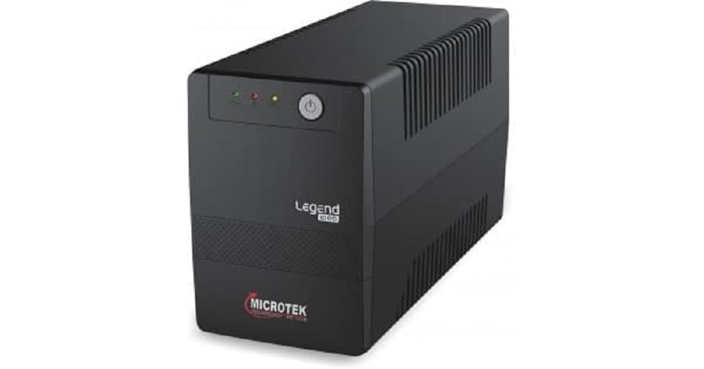 Microtek Legend 1000 Line Interactive UPS 1000VA/600W, Micro Processor Based UPS System, an Ideal Power Backup & Protection for Desktop PC & CCTV Camera Wifi Router with 2 Years on Electronic Warranty