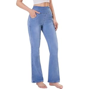 Chase Hot Bootcut Jeans Damen, High Waist Stretch Jeggings Damen mit 4 Taschen Jeanshose zum Anziehen Schlaghose Jeans