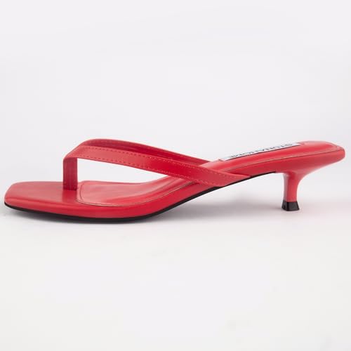 Image of STUNAHOME Kitten Heels Sandals for Women Cute Summer Square Open Toe 1.4 Inches Comfortable Thong Flip Flop Heels