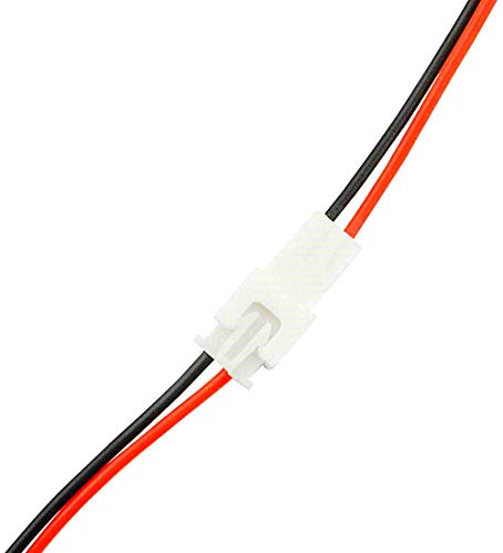 Samidea 100Pieces 50-Pair Micro Jst Xh2.54 2Pin Male Female Connector Plug Extension Cable With Red Black Terminal Connector Wire Cable 150Mm/5.9"(50Xmale 50X Female) #TOP3