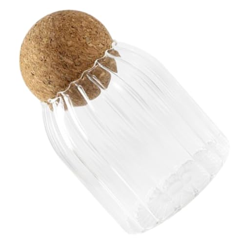 LABRIMP Glass Storage Bottle High Borosilicate Heat-resistant Wide Mouth Airtight Glass Jars Tea Tins Design for Snacks