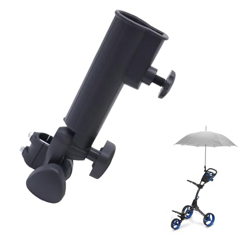 DeWin Support à Parapluie Golf, Porte Parapluie pour Chariot de Golf Réglable Support en Plastique Universel Support à Tirer Vélo Chariot Voiture Poussette...