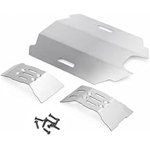 daitoku RC Chassis Armor Set Stainless Steel Front Rear Chassis Armor Protection Plate for 1/14 Arrma Mojave Grom