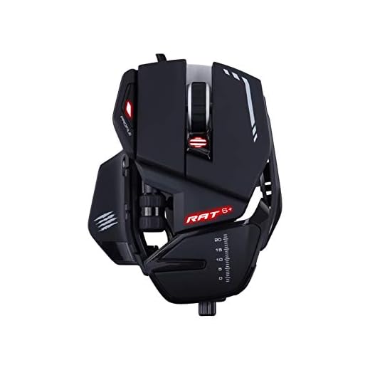 Mad Catz R.A.T. 6+ - Ratón (Mano Derecha, Óptico, USB, 12000 dpi, 12000 pps, Negro)