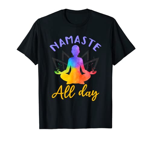 Meditación de yoga - Namaste todo el día Camiseta