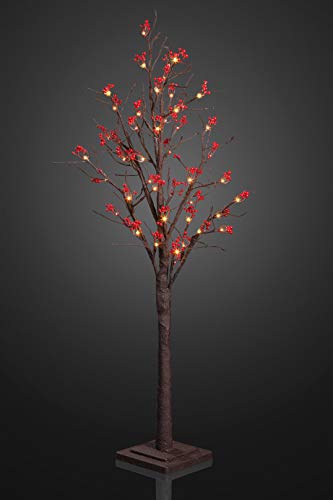 Preisvergleich Produktbild HELLUM 576146 LED-Deko-Baum mit Früchten für innen, 3 m Kabel mit Außen-Transformator