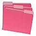 Amazon Basics File Folders, Letter Size, 1/3 Cut Tab, Pink, 36-Pack
