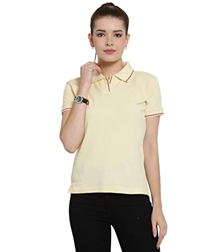 Image of Scott International Women's Regular Fit 100% Pure Organic Cotton Polo T-Shirt | Womens Polo Collar Neck T-Shirt | Cotton Plain Polo Neck Half Sleeve T-Shirt | Tshirts for Women