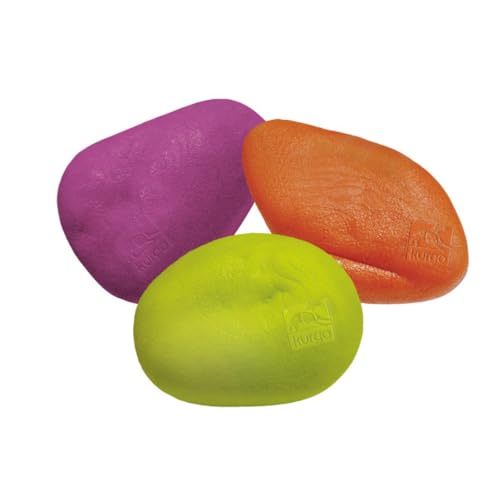 Kurgo - Gioco da Riporto per Cani adatto al Gioco in Acqua, con Struttura Resistente, Elementi Galleggianti, Colori Vivaci e Materiale Non Tossico - Confezione da 3