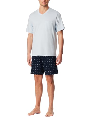 Schiesser Herren Schlafanzug kurz V-Ausschnitt - Nightwear Set
