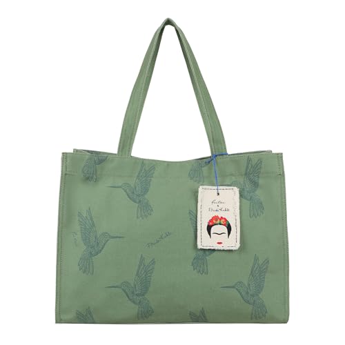 Sac cabas femme Frida Kahlo grand sac à main quotidien en canvas zippé