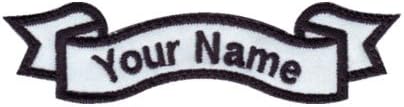Custom Embroidered Banner Name Tag Sew on Patch (D)