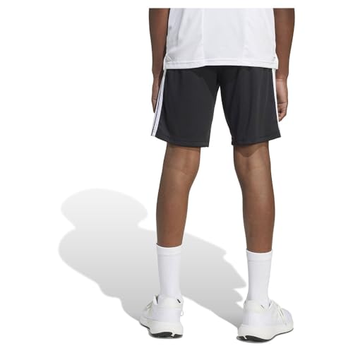 Adidas Training Essentials 3 Stripes Pantaloncini Bambini-Nero,Bianco Nero - 128 - 3