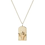 JENNY BIRD Taurus Zodiac Pendant Necklace | High Polish Gold, Lobster Clasp | Sleek, Chunky Designer Jewelry for Women