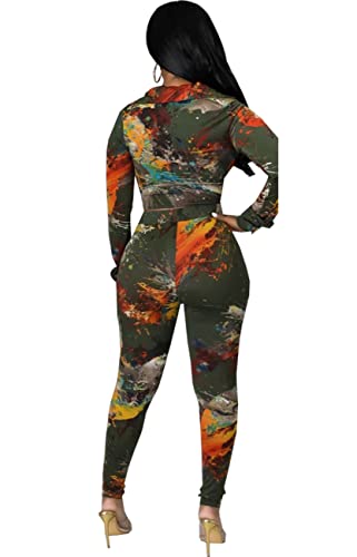 Hannahzone 2 Piece Outfits For Women Floral Print Long Sleeve Pants Tracksuit Sets #TOP6