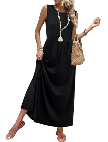 WIHOLL Black Maxi Sundress