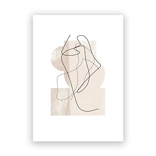 Miniatura 3 de Impresiones De Arte De Dibujo De Líneas Abstractas Contemporáneas Póster Moderno Pintura En Lienzo Estilo Minimalista Nórdico Póster Arte De Pared Decoracion De Sala De Estar Sin Marco 30 40cm 2 Pcs