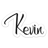 Kevin Name Sticker, Car Bumper, Laptop, Water Bottle, Wall, Window Waterproof Vinyl Decal, Size - 6'' Longer Side