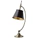 Stone & Beam Vintage Antique Arc Table Desk Lamp With LED Light Bulb - 19.5 x 10 x 25 Inches, Brass and Black